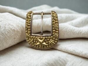 Michael Morrison Gold Star Embellished Belt Buckle Intricate Detailing